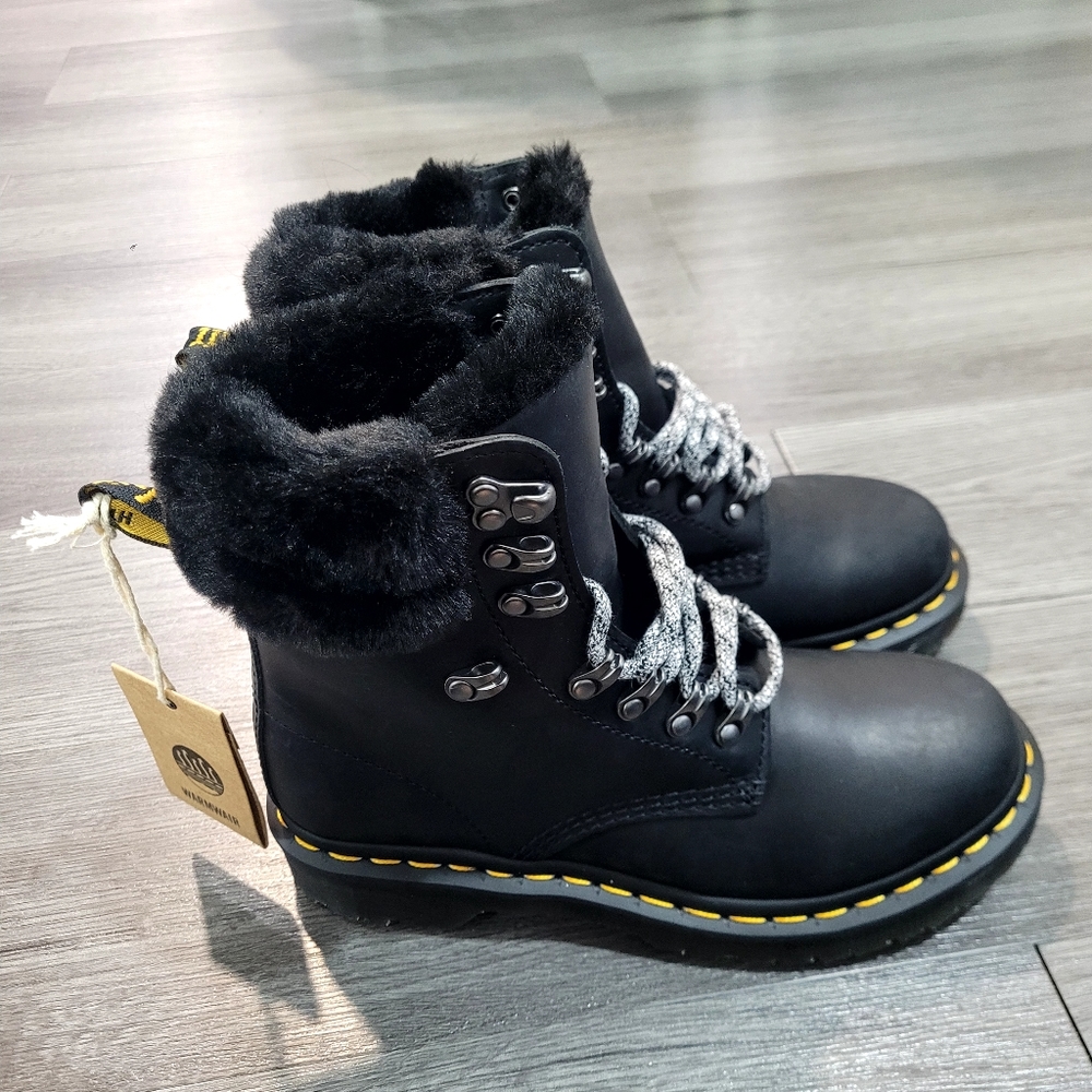 Dr. Marten Gender Inclusive 1460 Serena Faux Fur Lined Lug Sole Boot